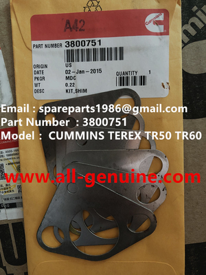 Китай 3800751 KIT SHIM TEREX CUMMINS ДАМП ТР50 ТР60 ТР100 ТР70 МИННЫЙ ТРАВЛЕР СО ШОСТИ ДАМП ТР4400AC поставщик