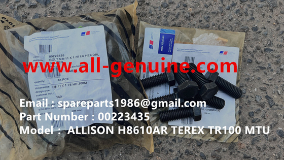 Китай TEREX 00223435 БОЛТ ДЛЯ КАРЬЕРНОГО САМОСВАЛА NHL TR35 TR50 TR60 TR100 3305B 3305F 3303 3307 TR45 TR70 MT4400 CUMMINS ALLISON поставщик