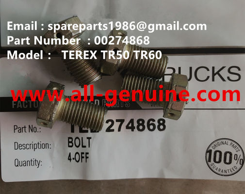 Китай TEREX 00274868 БОЛТ TR50 TR60 TR70 TR100 САМОСВАЛ С ЖЕСТКОЙ РАМОЙ ВНЕДОРОЖНЫЙ САМОСВАЛ поставщик