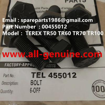 Китай 00455012 BOLT TEREX NHL DUMP TRICK TR35 TR50 TR60 TR100 CUMMINS ALLISON UNIT RIG МТ4400 МТ3600 МТ3300 МТ3700 Санни поставщик