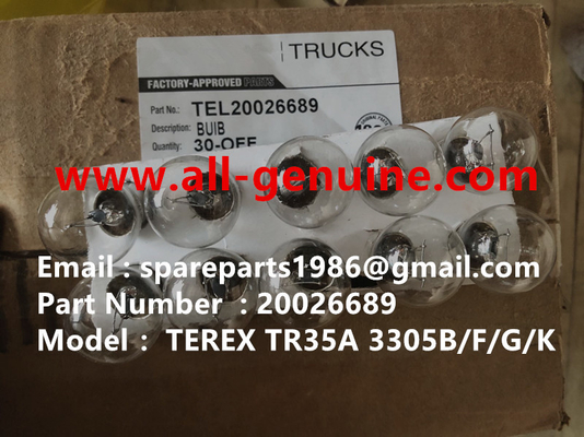 Китай TEREX 20026689 ЛАМПОЧКА ДЛЯ КАРЬЕРНОЙ ТЕХНИКИ NHL САМОСВАЛ С ЖЕСТКОЙ РАМОЙ TR35 TR50 TR60 TR100 3303 3305B 3307 3311 поставщик