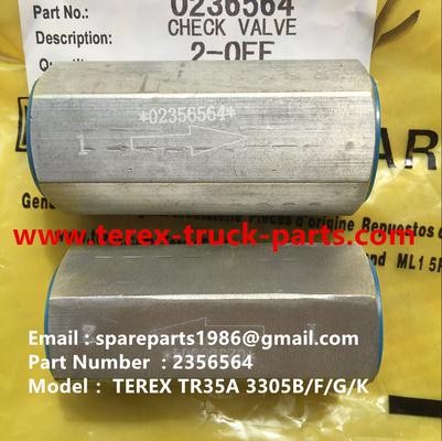 Китай 2356564 ОБРАТНЫЙ КЛАПАН ДЛЯ TEREX NHL UNIT RIG MT4400 MT3600 MT3700 3305 3303 3307 поставщик